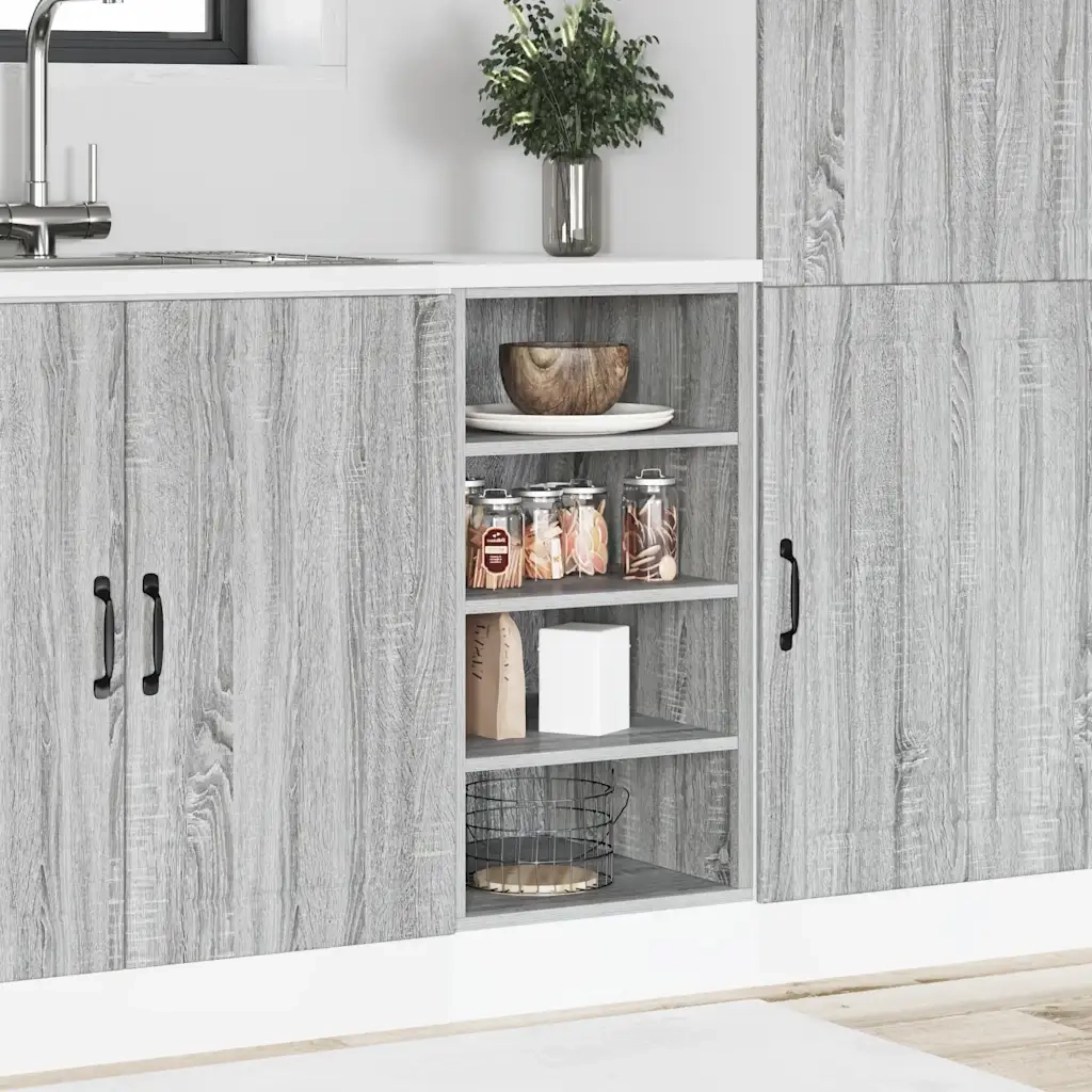 vidaXL Armadio Inferiore “Riga” Grigio Sonoma 40x44,5x81,5 cm