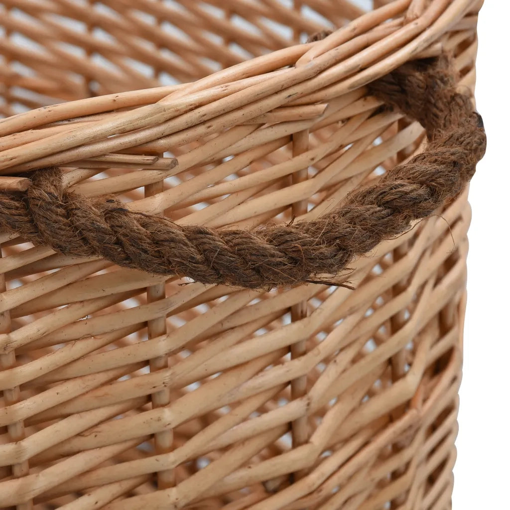 Cesta per Legna con Maniglie 78x54x34cm Salice Naturale 286983