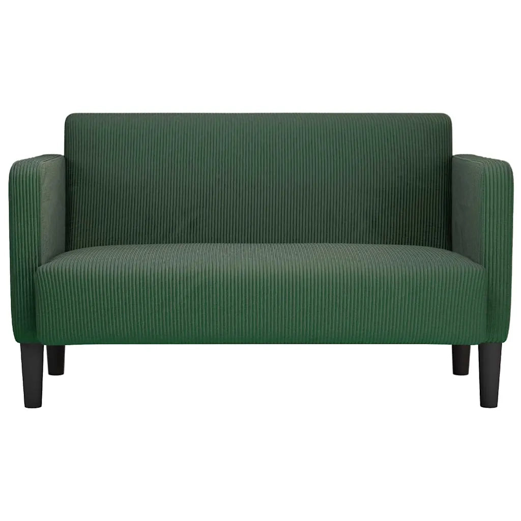 Divano | Divano da soggiorno | Sofa Divanetto Verde Scuro 109cm Tessuto di Velluto a Coste