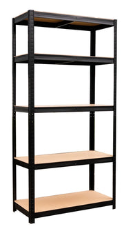 Scaffale in Metallo 5 Ripiani Componibile Zincato Rosso Nero Bianco Verdelook Tonalità: Nero
