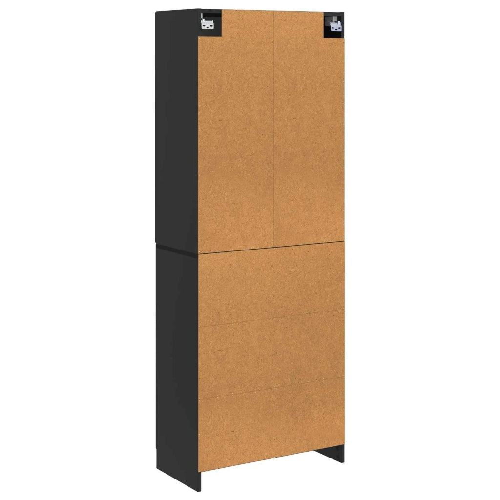 Set di armadi 2 pcs Nero Legno ingegnerizzato