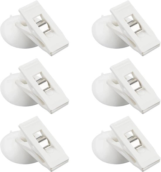 6 pezzi di Zugnappo Fissi - Forte Attrazione per Doccia, Finestra e Frigorifero (3,5 cm) - Sistema di Chiusura Ermatica per Bagno, Cucina, Acquario e Camper