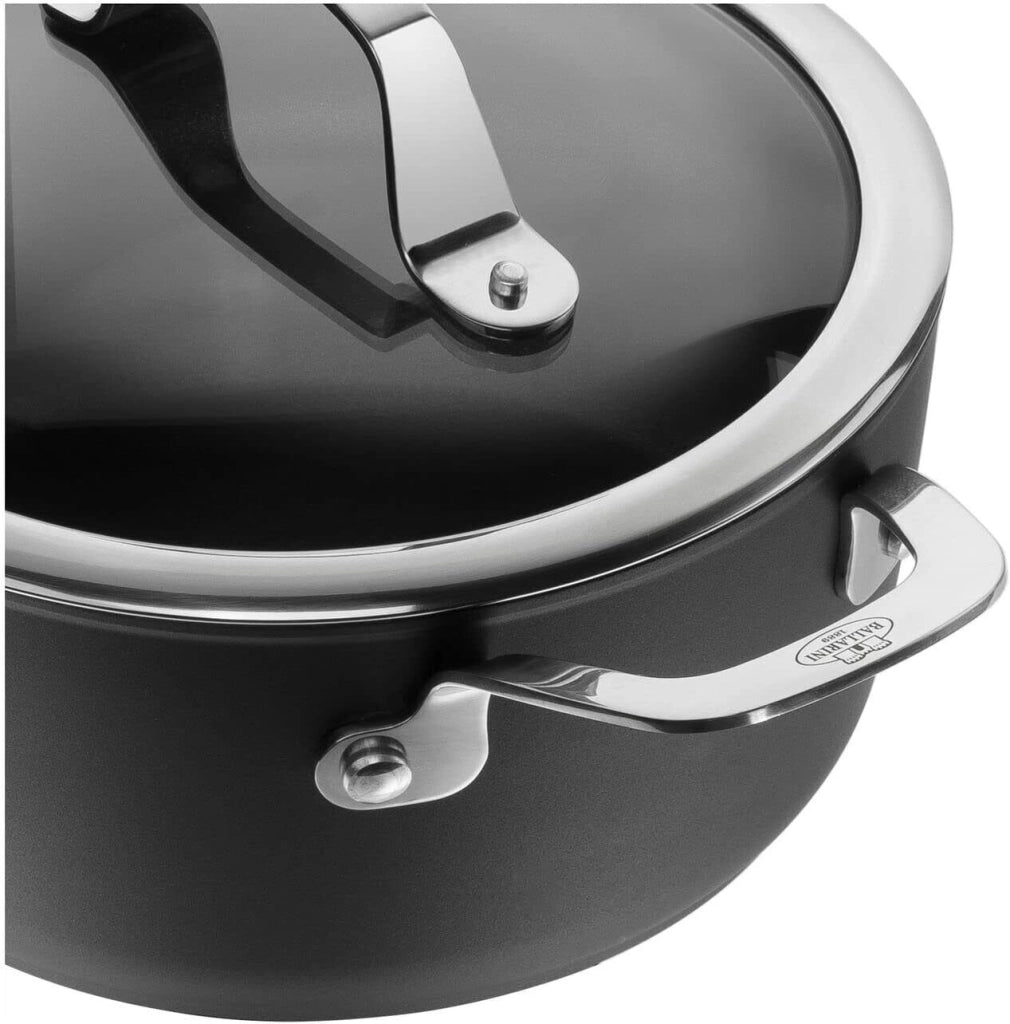 Ballarini 1006986 Alba Casseruola Alta con Coperchio 2.7 L in Alluminio con Rivestimento Keravis Ti-X Titanium Compatibile Induzione colore Grigio