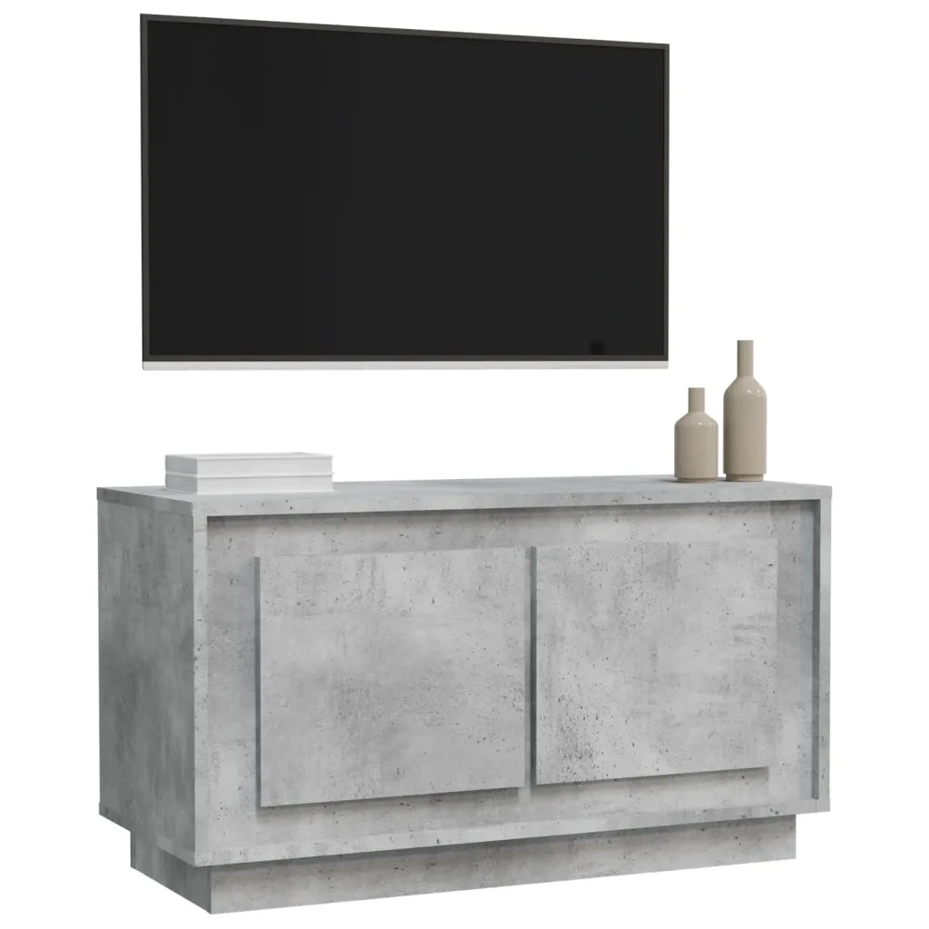 Mobile Porta TV Grigio Cemento 80x35x45 cm in Legno Multistrato 819856