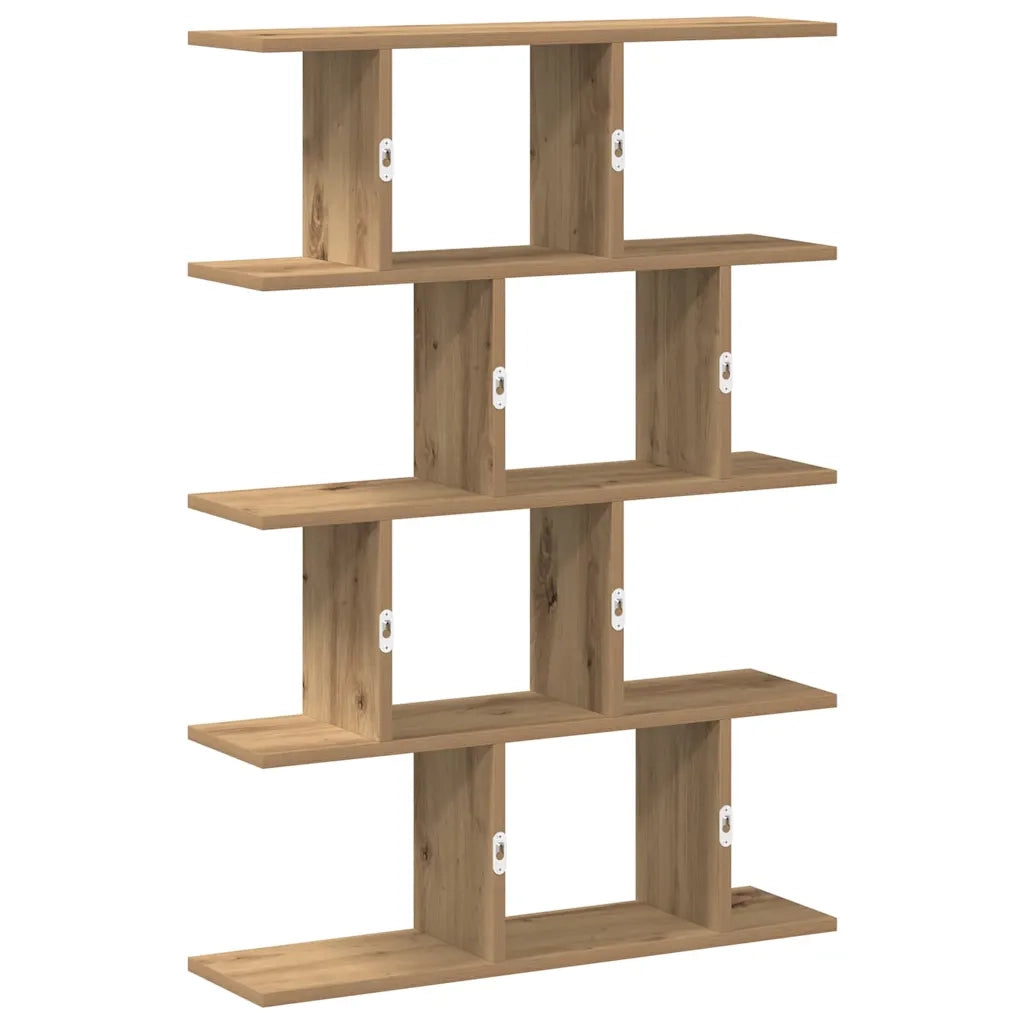 vidaXL Mensola a Muro Cubo 12 Scomparti Truciolato Rovere Artigianale