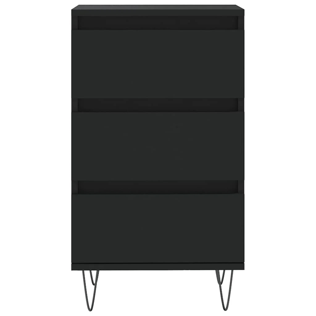 Buffet credenza cassettiera armadio mobile contenitore organizer per cucina soggiorno salotto 40 x 35 x 70 cm legno ingegnerizzato nero 02_0035933