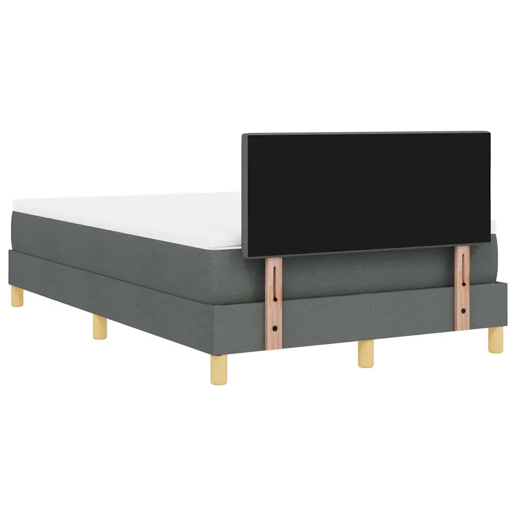 Letto a Sorgente LED Grigio scuro 120 x 190 cm Tessuto 3342423