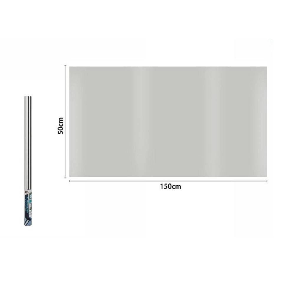 Trade Shop - Rotolo Pellicola Per Finestre Oscurante Grigia 150 X 50 Cm Adesiva Vetro 70873 -