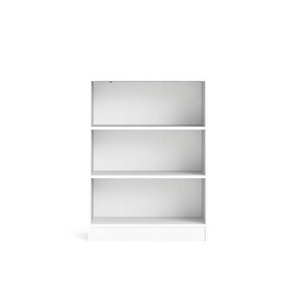 Libreria a tre Aski, colore bianco, cm 79 x 107 x 27