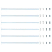 Barra di Sicurezza Regolabile per Finestra 6 pcs Argento