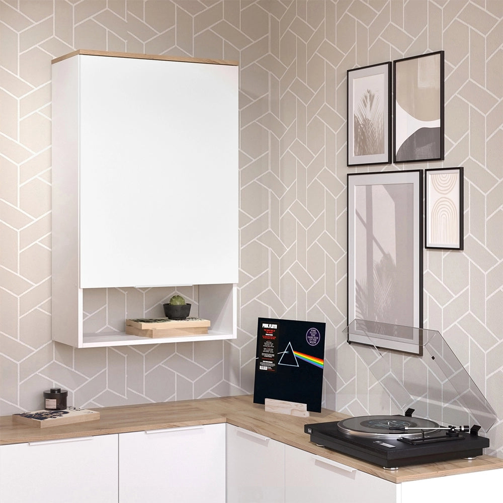 Vicco Credenza Bianco/Sonoma 60 x 100 cm con porta