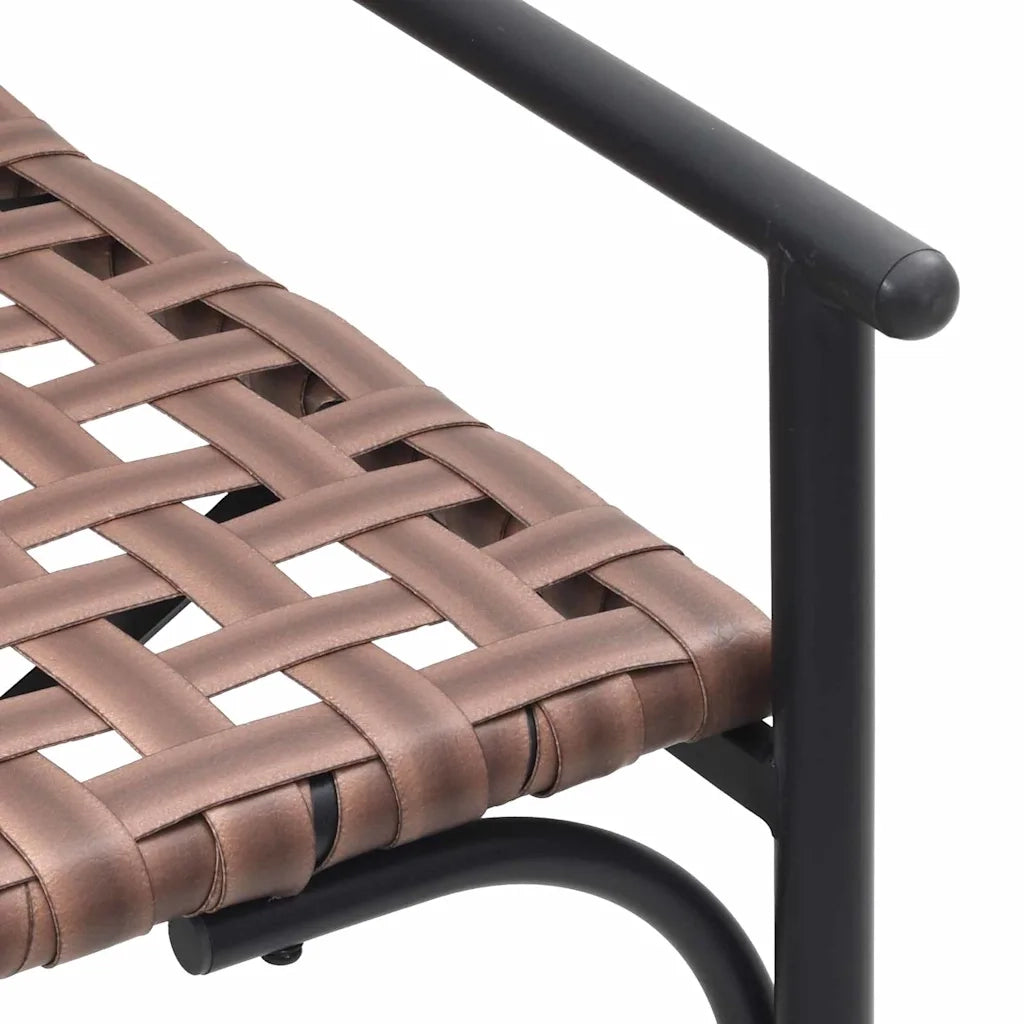 Set da Pranzo per Giardino 4 pz | Set Salotto da Giardino Marrone polyrattan