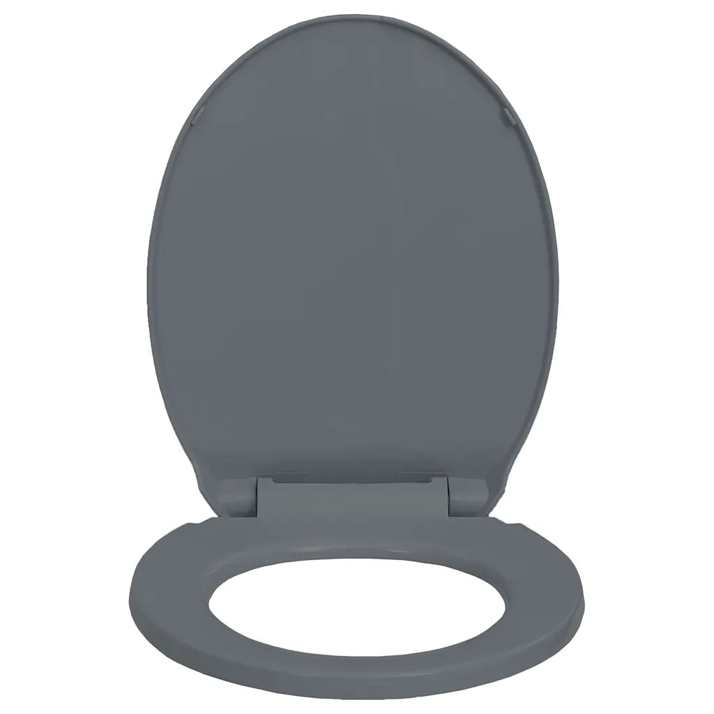 Copriwater Chiusura Ammortizzata e Sgancio Rapido Grigio Ovale cod mxl 53212