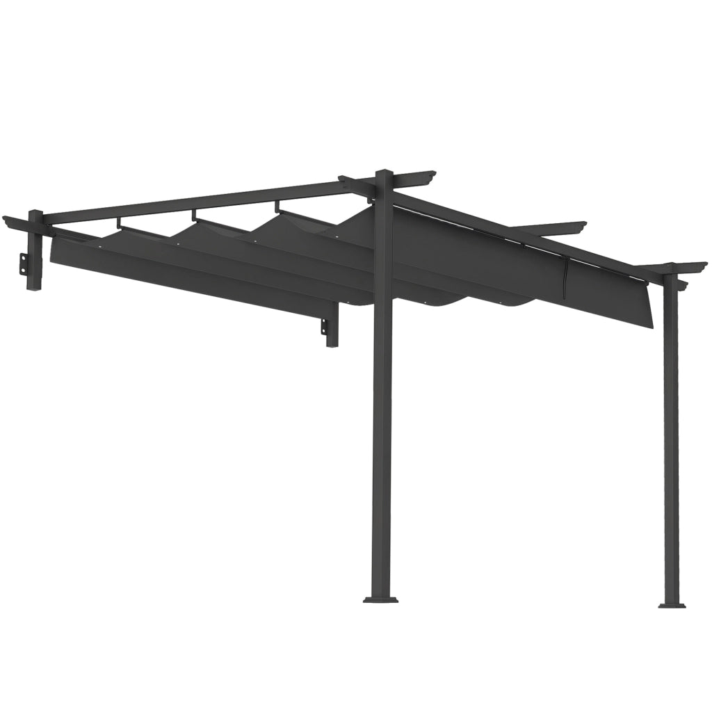 Pergola 3x3 m ¨C zephmum ¨C per giardino terrazza colore grigio scuro