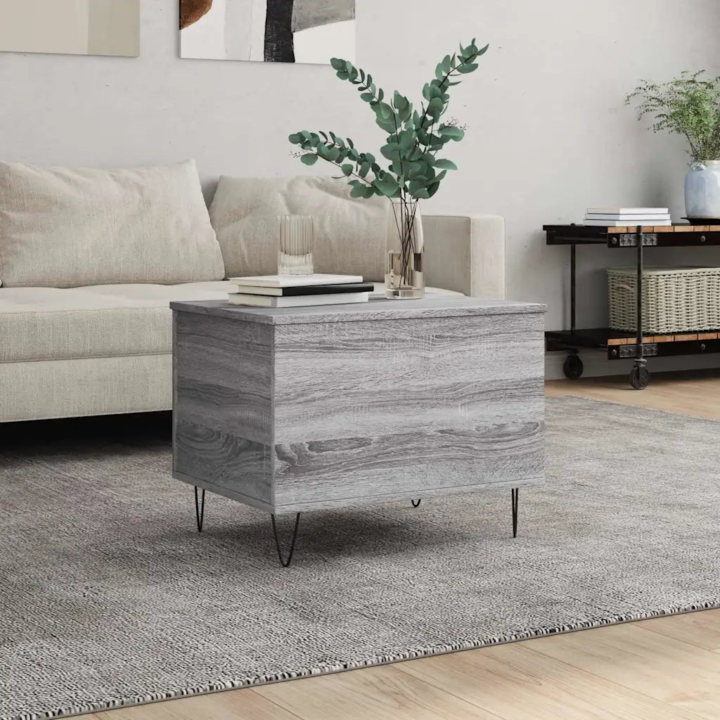 Tavolino Salotto Grigio Sonoma 60x44,5x45 cm Legno Multistratocod mxl 78825