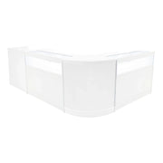 Set Banconi Negozio Bianco Luna LED B1200 CM60 TB60 con Serrature e Vetrina