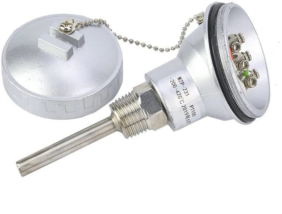 Sensore di Temperatura a 1/2'' con Cavo in Acciaio Inox - Installazione Facile - Elevate Prestazioni - Duraturo - Resistente all'Ossidazione/Corrosione - Termistore