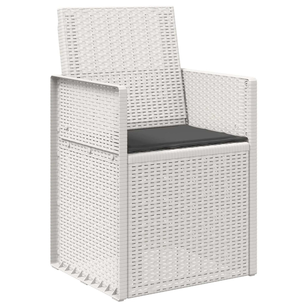 Sedie da pranzo da giardino 2 pcs Bianco e Antracite PP