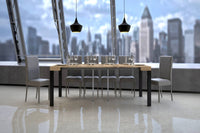 Consolle Allungabile 90-300x40x77 cm in Nobilitato Marrone