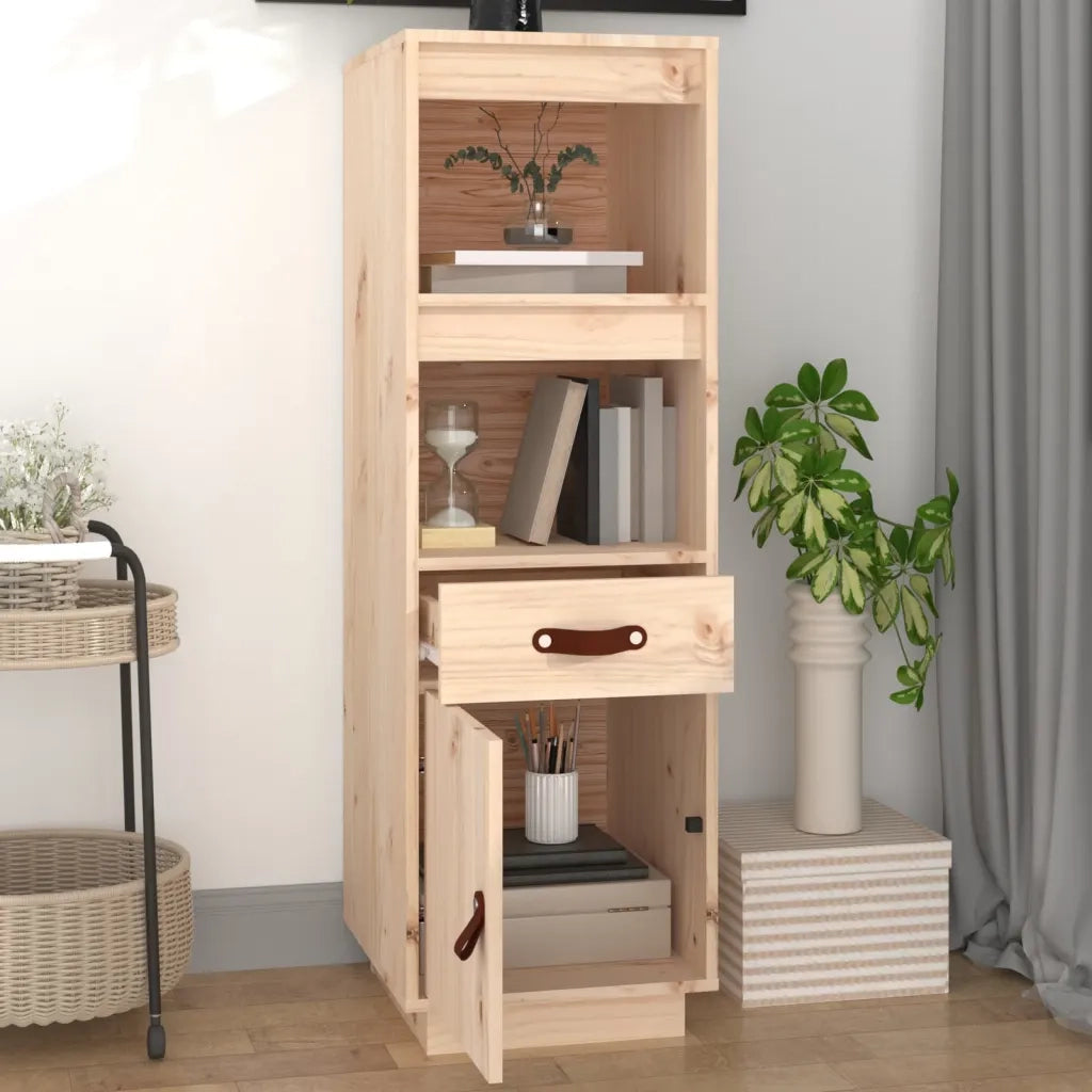 Credenza | Madia | Buffet da pranzo | Armadio da pranzo 34x40x108,5 cm in Legno Massello di Pino