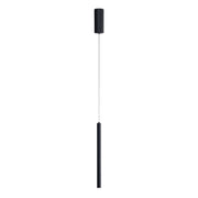 Lampada a sospensione nera tubo LED 5W Valdes Italux