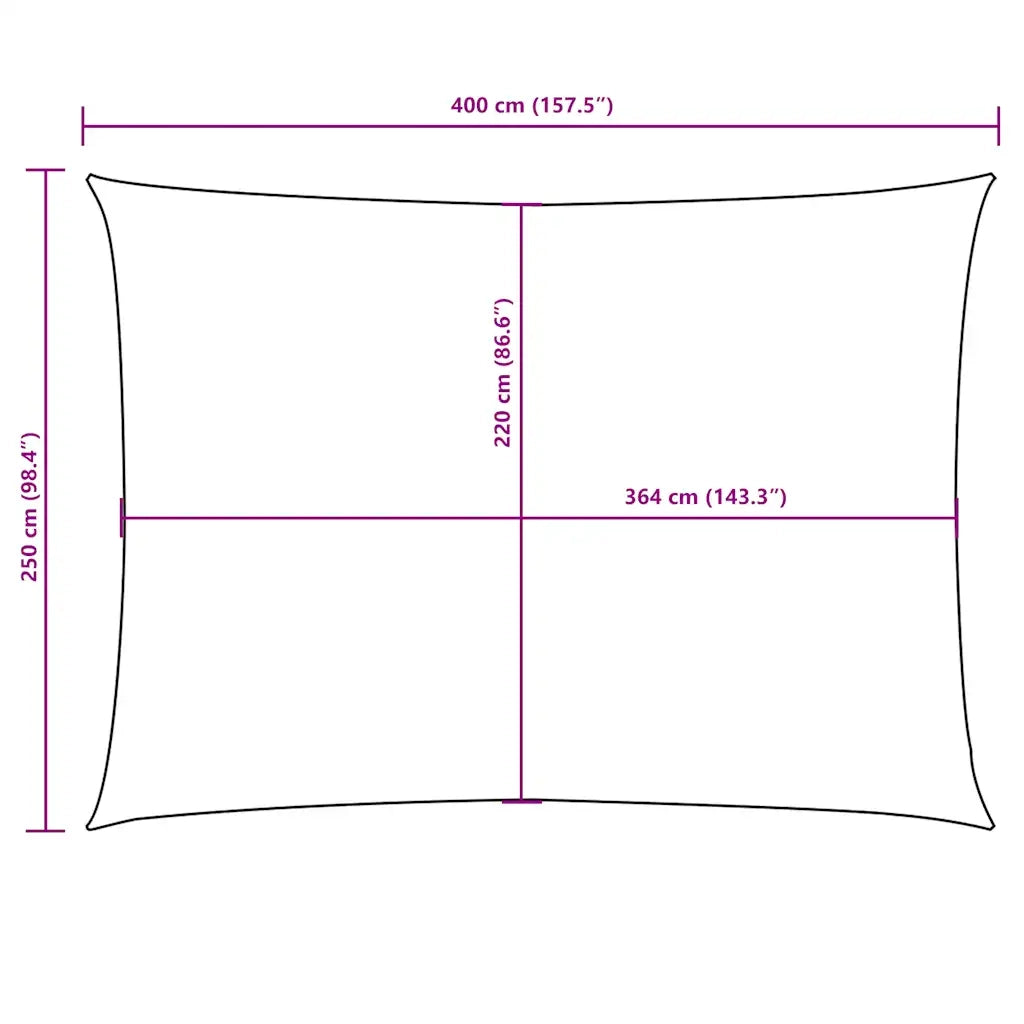 Parasole a Vela Oxford Rettangolare 2,5x4 m Blu 135537