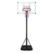 Canestro da basket portatile tabellone pc infrangibile e base, Supporto da basket con ruote regolabile in altezza