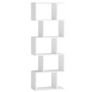 Libreria moderna a 6 ripiani mobile contenitore 24 x 40 x 159 cm divisorio per soggiorno camera da letto ufficio bianco 12_0004226