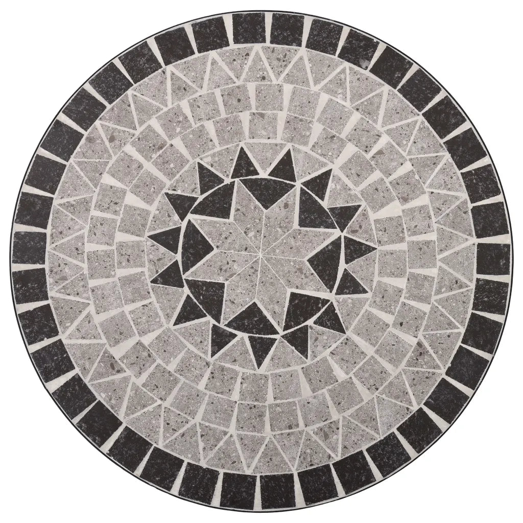 Set BistrÃ² 3 pz con Mosaico in Ceramica Grigio  cod mxl 44751