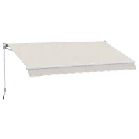 Tenda da Sole 3x2 m a Bracci, Regolabile 5°-35° in Alluminio e Poliestere, Bianco Crema