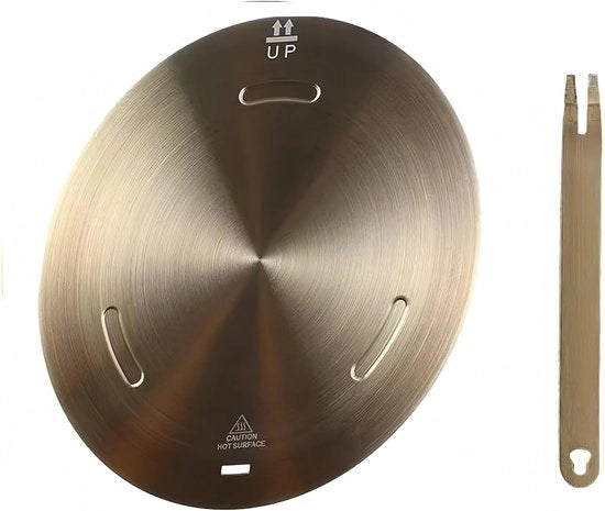 Adattatore di Induzione per Piastra - Riscaldatore di Supporto per Fornello a Gas - 24cm Convertitore di Piastra con Maniglia Removibile