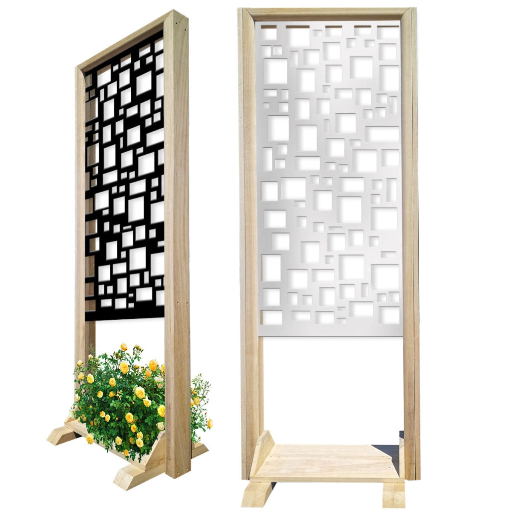 RANDOM - Separè- Paravento modulabile - 70x190cm - in Legno e PVC Colore: nero