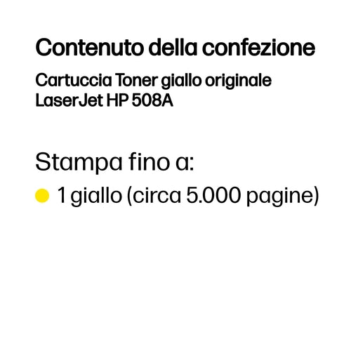 HP Cartuccia Toner giallo originale LaserJet 508A