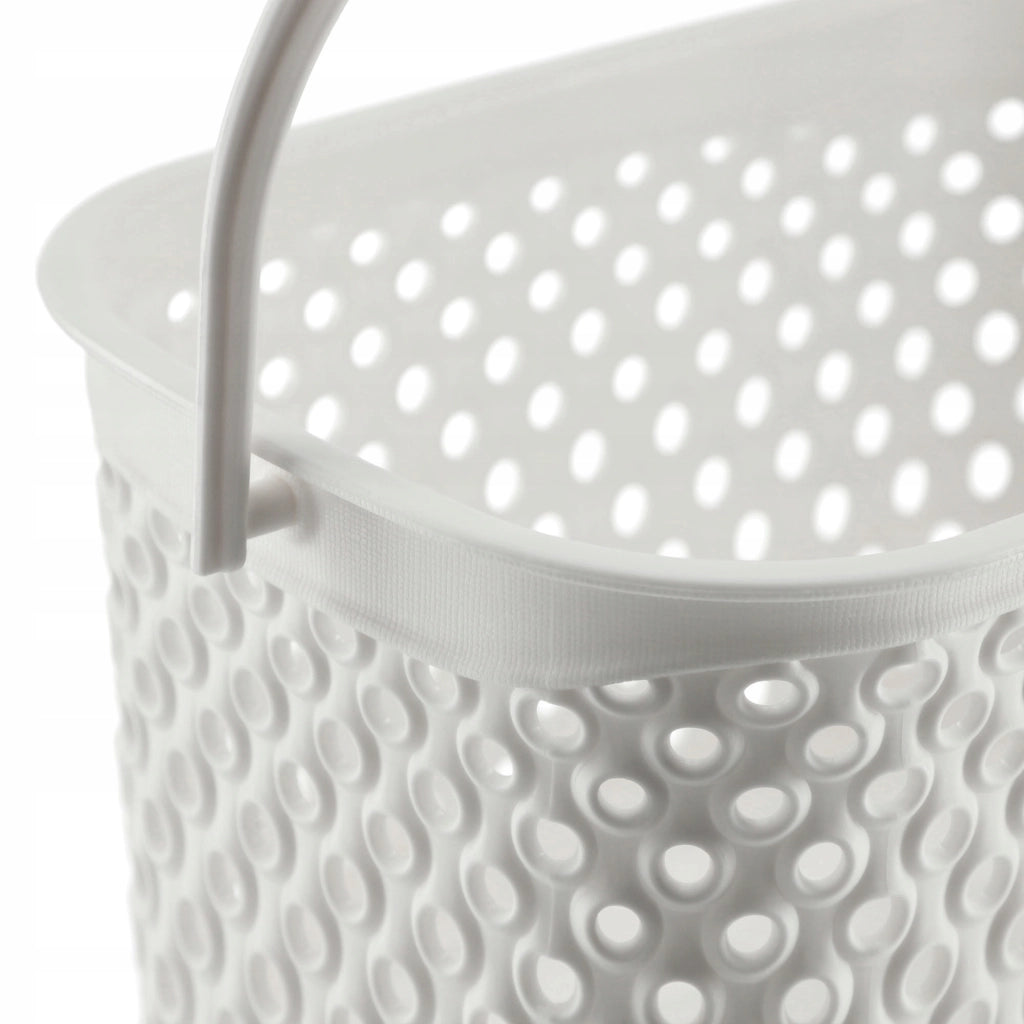Cestino sospeso KADAX per mollette, rettangolare, bianco