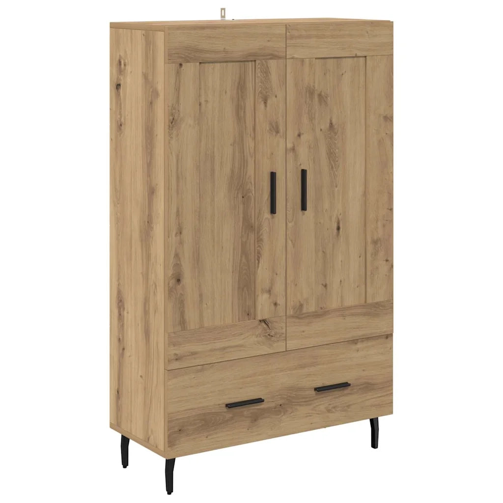 Credenza | Madia | Buffet da pranzo | Armadio da pranzo con cassetto Rovere artigianale 69,5 x 31 x 115 cm
