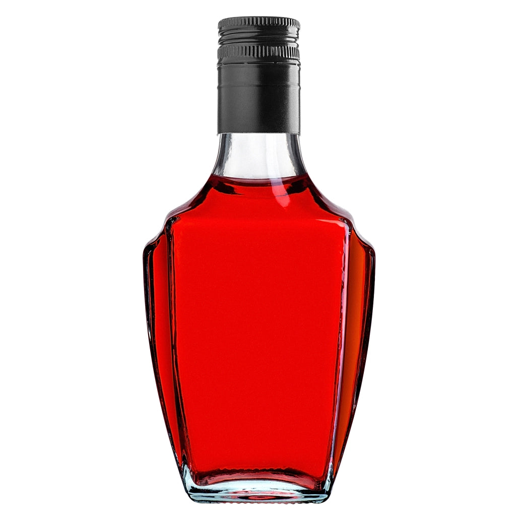 KADAX Bottiglia per tintura in vetro 250ml con tappo lungo nero 50pz.