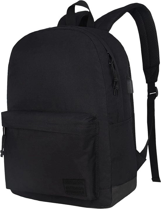 Borsa da laptop leggera per uso casuale con tasca per laptop da 15,6 pollici per uomo e donna, borsa per college (nero)