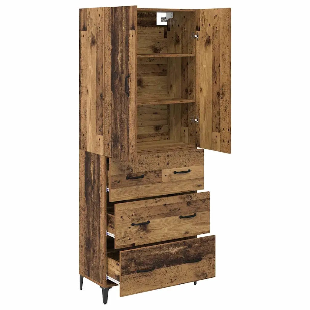 Credenza-Buffet-Armadio da cucina Legno vecchio 69,5 x 34 x 180 cm Legno multistrato 165266