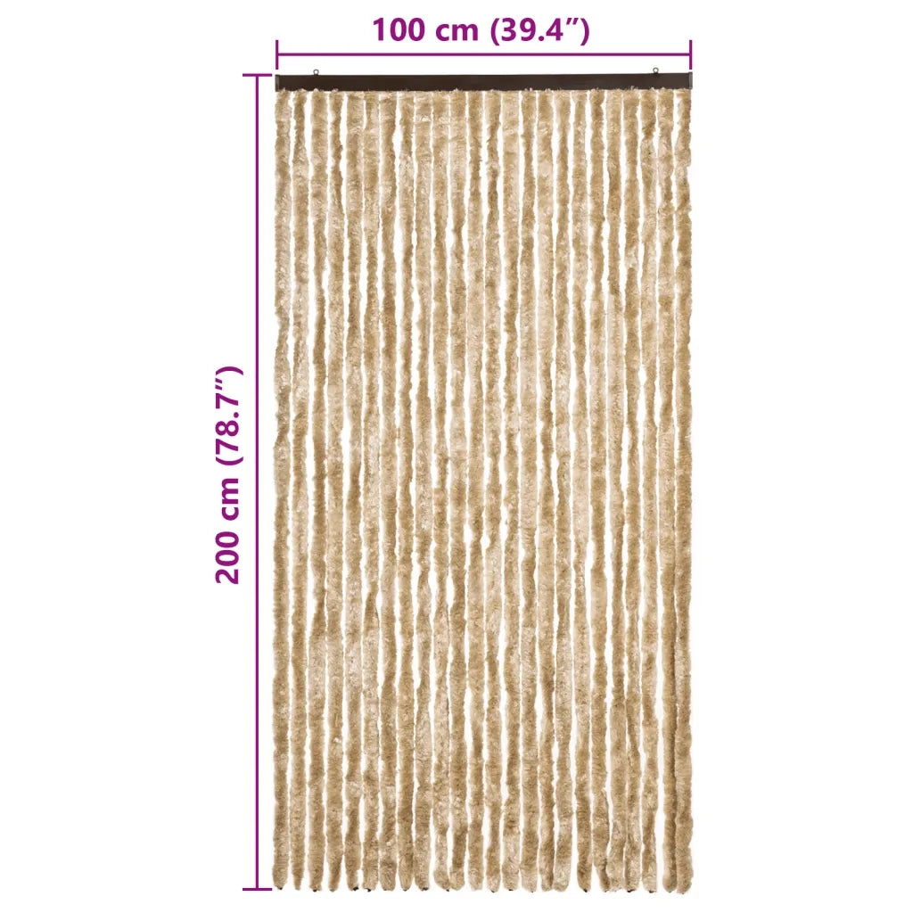 Tenda Antimosche-Zanzariera Beige 100x200 cm in Ciniglia
