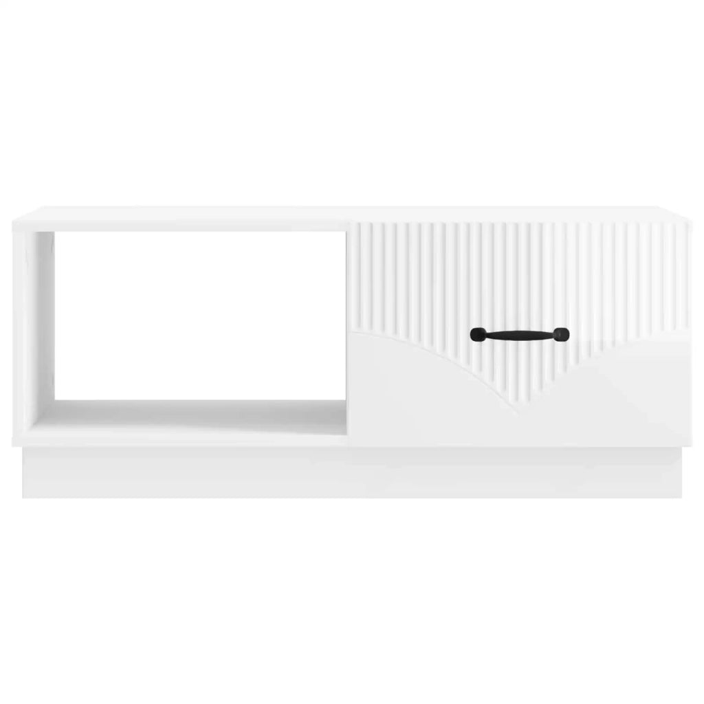 Tavolino da salotto Bianco Lucido 90 x 50 x 37 cm 895419