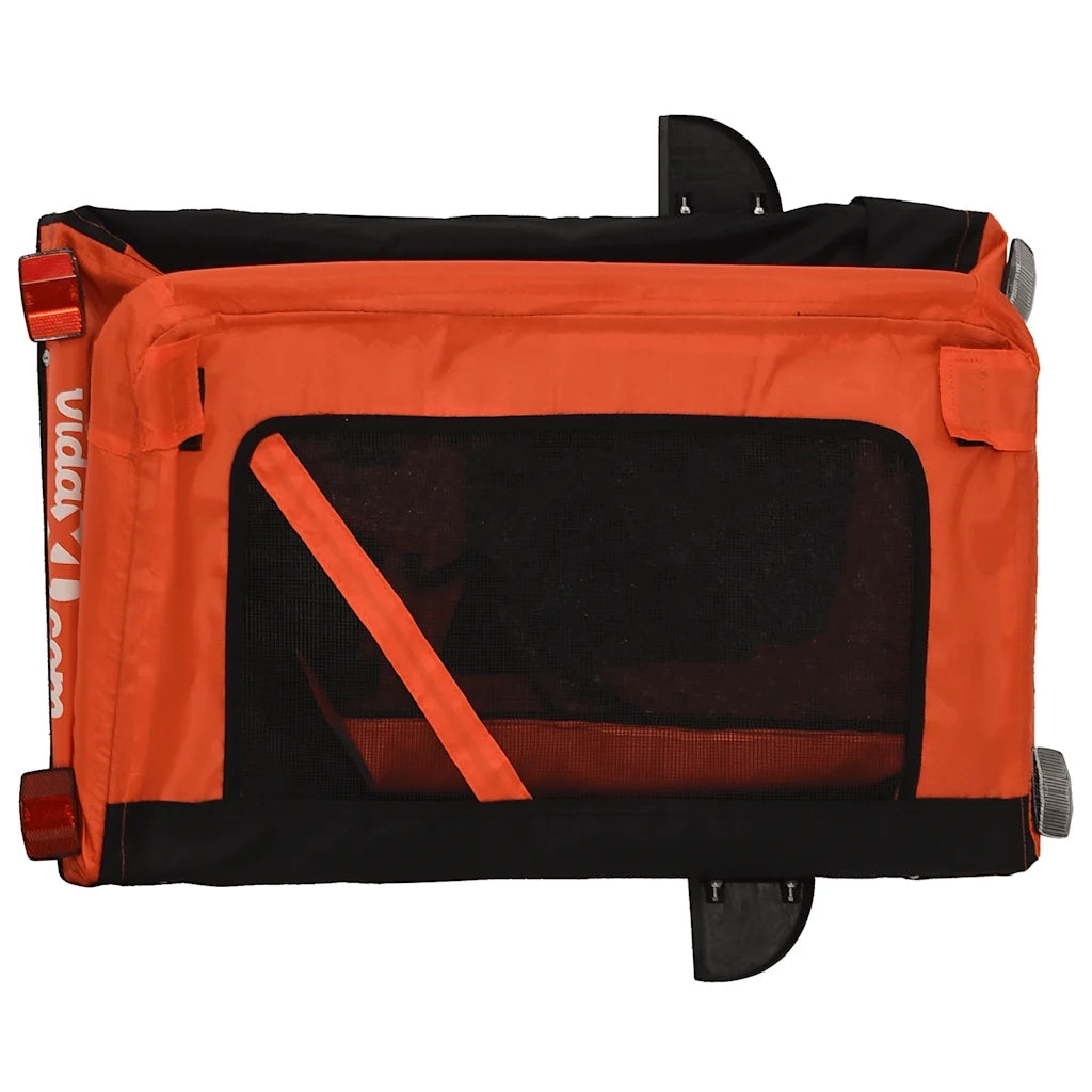 Rimorchio da Bici per Animali Arancione e Nero Oxford e Ferro CFW8745774