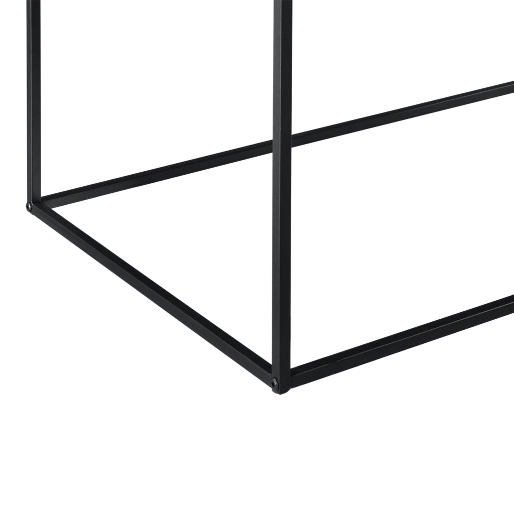Tavolo Basso in Metallo 50x55x55 cm Tavolino da Appoggio - Nero [en.casa]