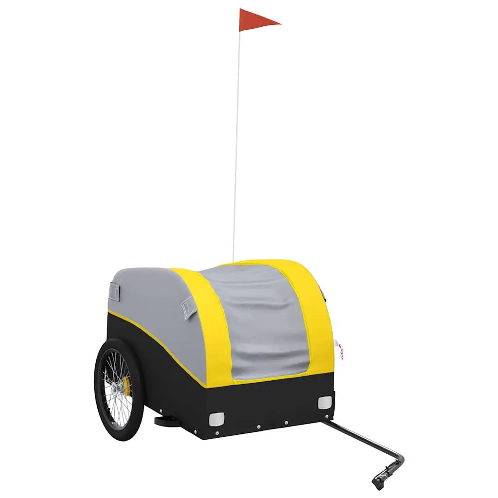 Rimorchio da Bici Nero e Giallo 45 kg in Ferro CFW1081655