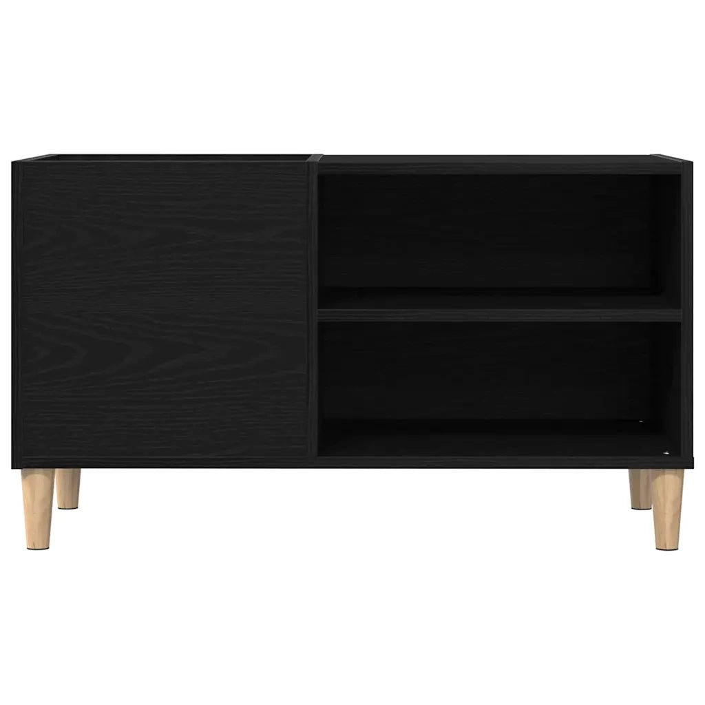 Mobile porta vinili Rovere nero 84,5 x 38 x 48 cm 862866