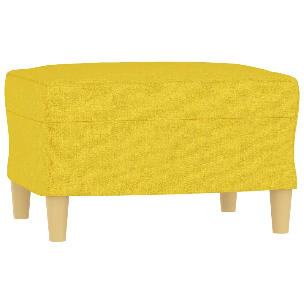 Set di Divani 4 pz con Cuscini Giallo Chiaro in Tessuto 3201549