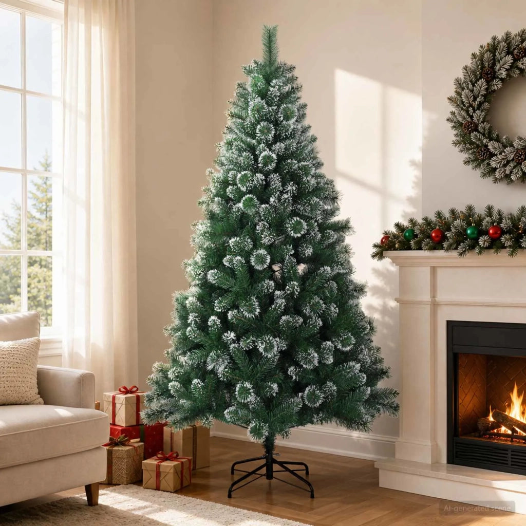 Albero di Natale artificiale 180 cm PVC e Metallo Verde 42056458