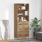 Credenza 2 pcs Rovere artigianale Legno multistrato