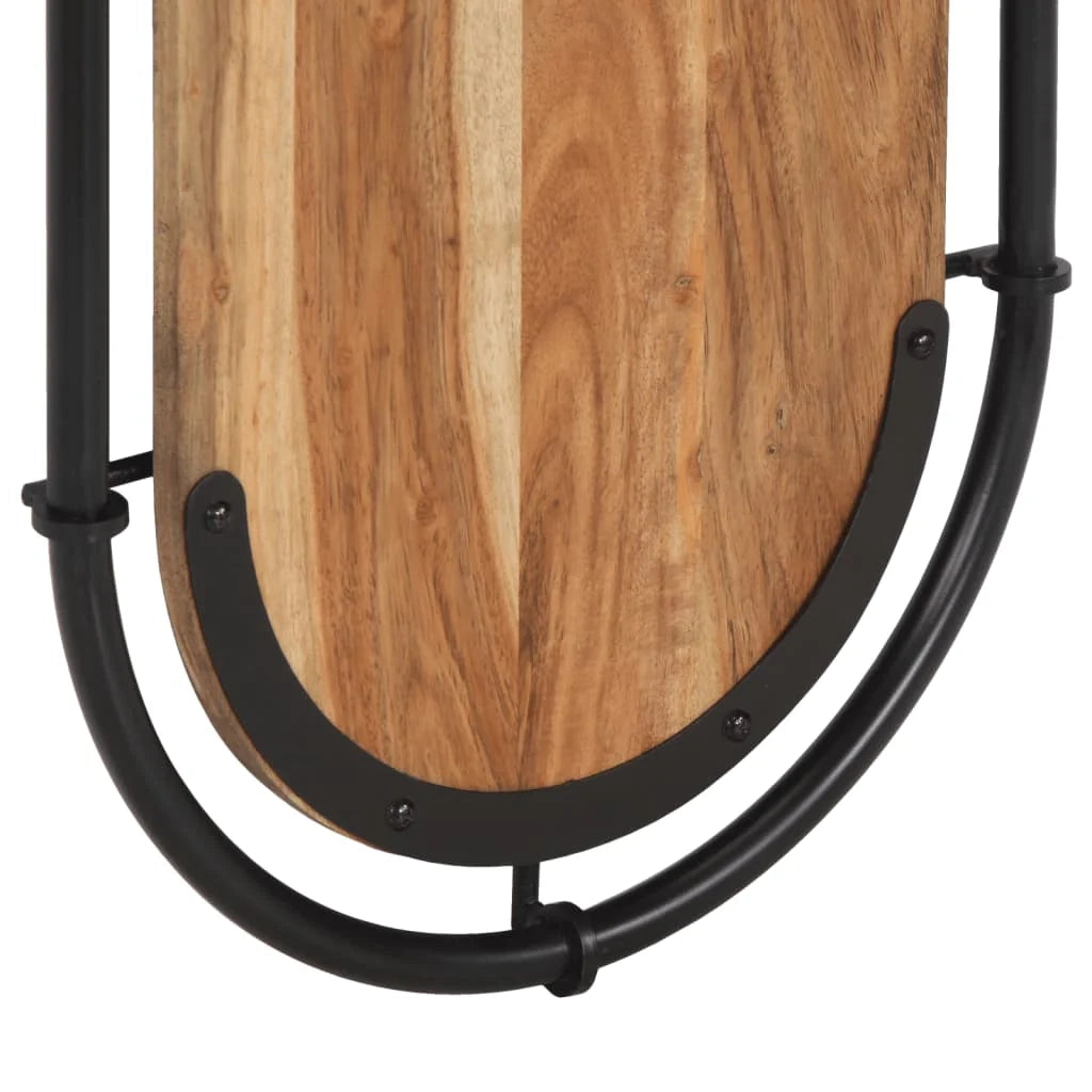 Set di 2 pratici appendiabiti da parete 34 x 110 cm salvaspazio design moderno in legno di acacia marrone 02_0057621
