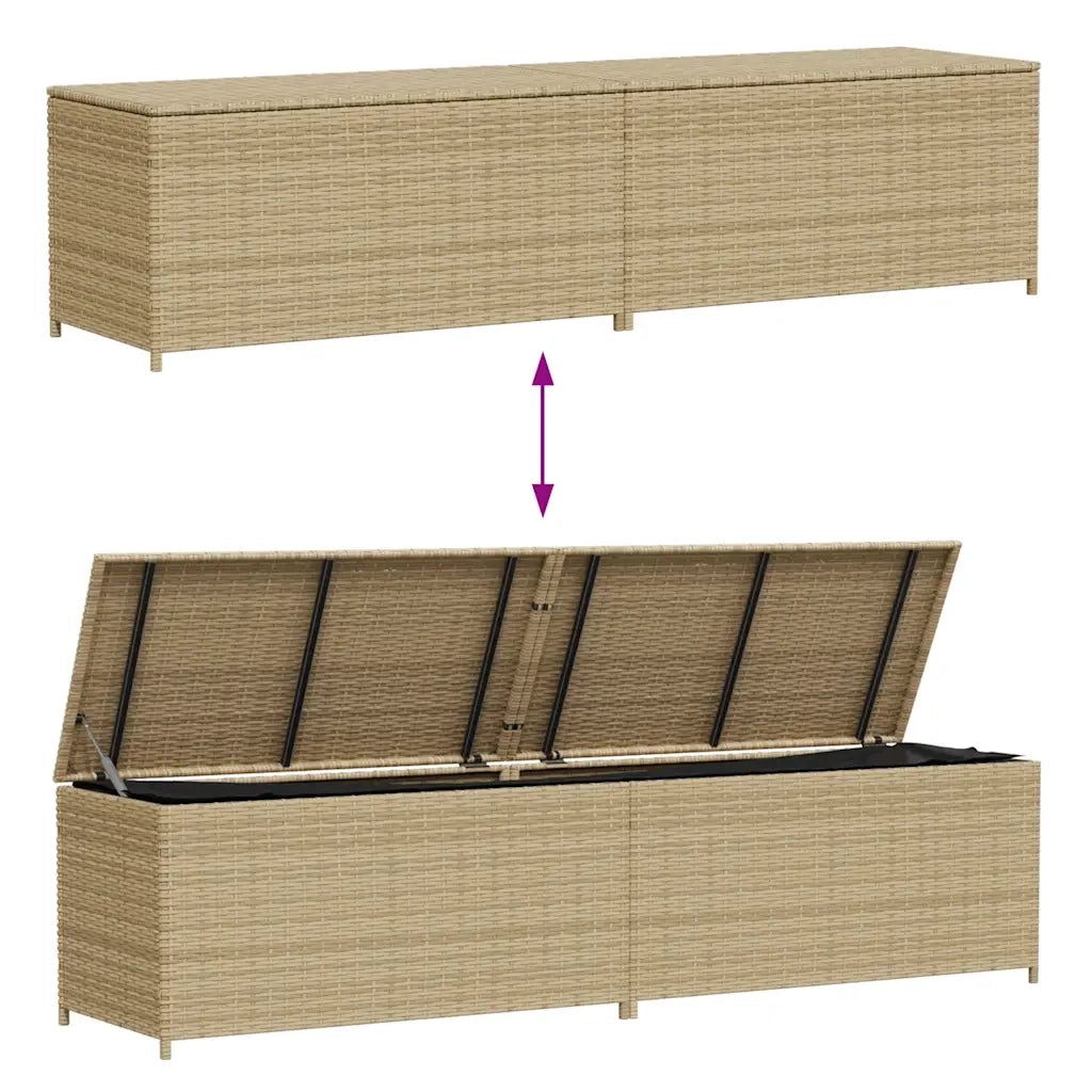 Contenitore da Giardino Beige Misto 469L in Polyrattan CFW3591407