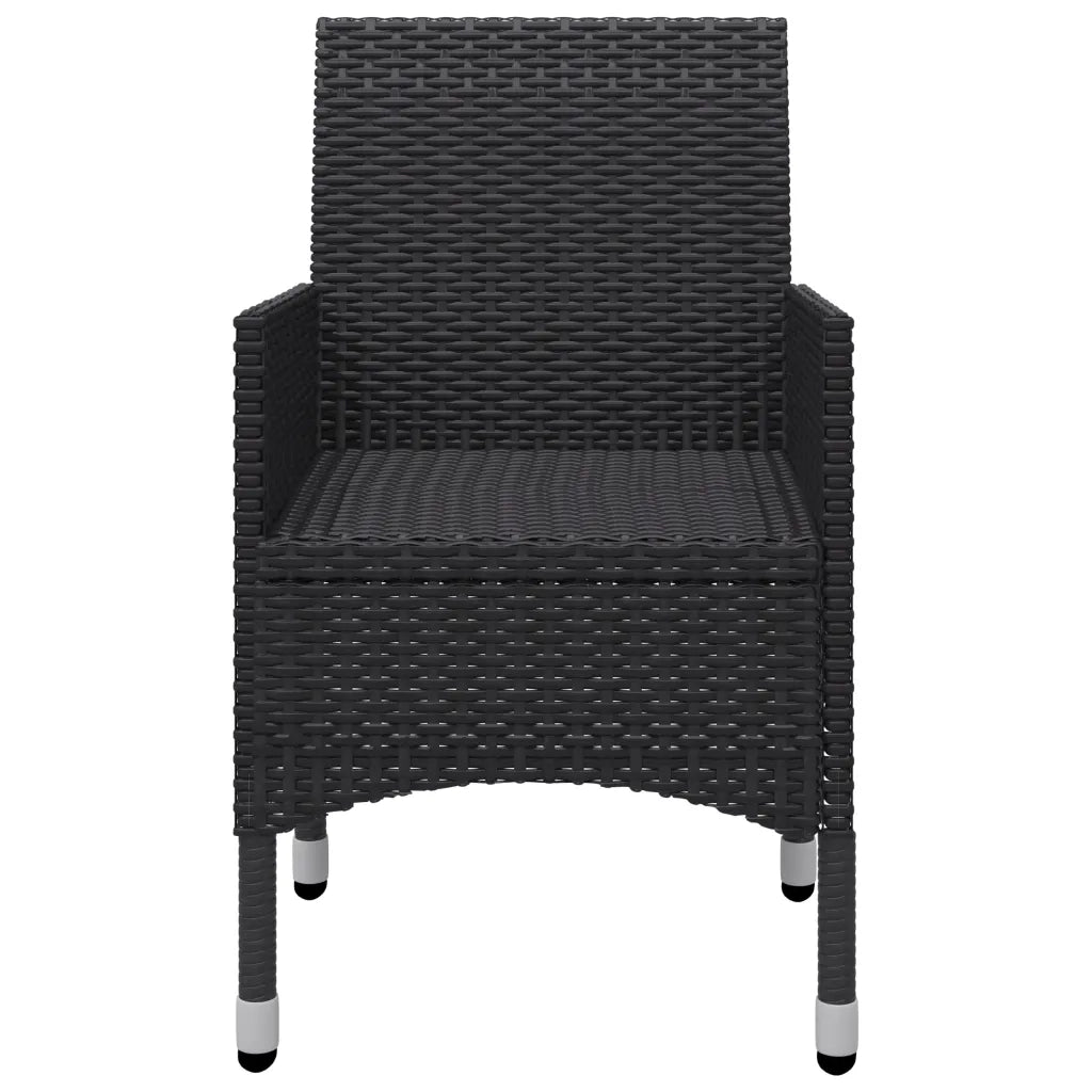 Set Mobili da Pranzo per Giardino 3 pz Nero 3068683
